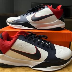 Nike Zoom "Kobe V 5 USA Olympic" Red White Blue Mens Size 12 Basketball Shoes